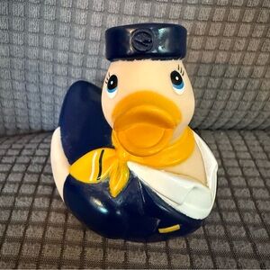 NEW Lufthansa Rubber Duck Fight Attendant Uniform Blue Yellow Limited Edition